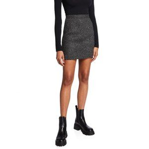 Off White Chevron Tailored Herringbone Wool-felt Mini Skirt $655